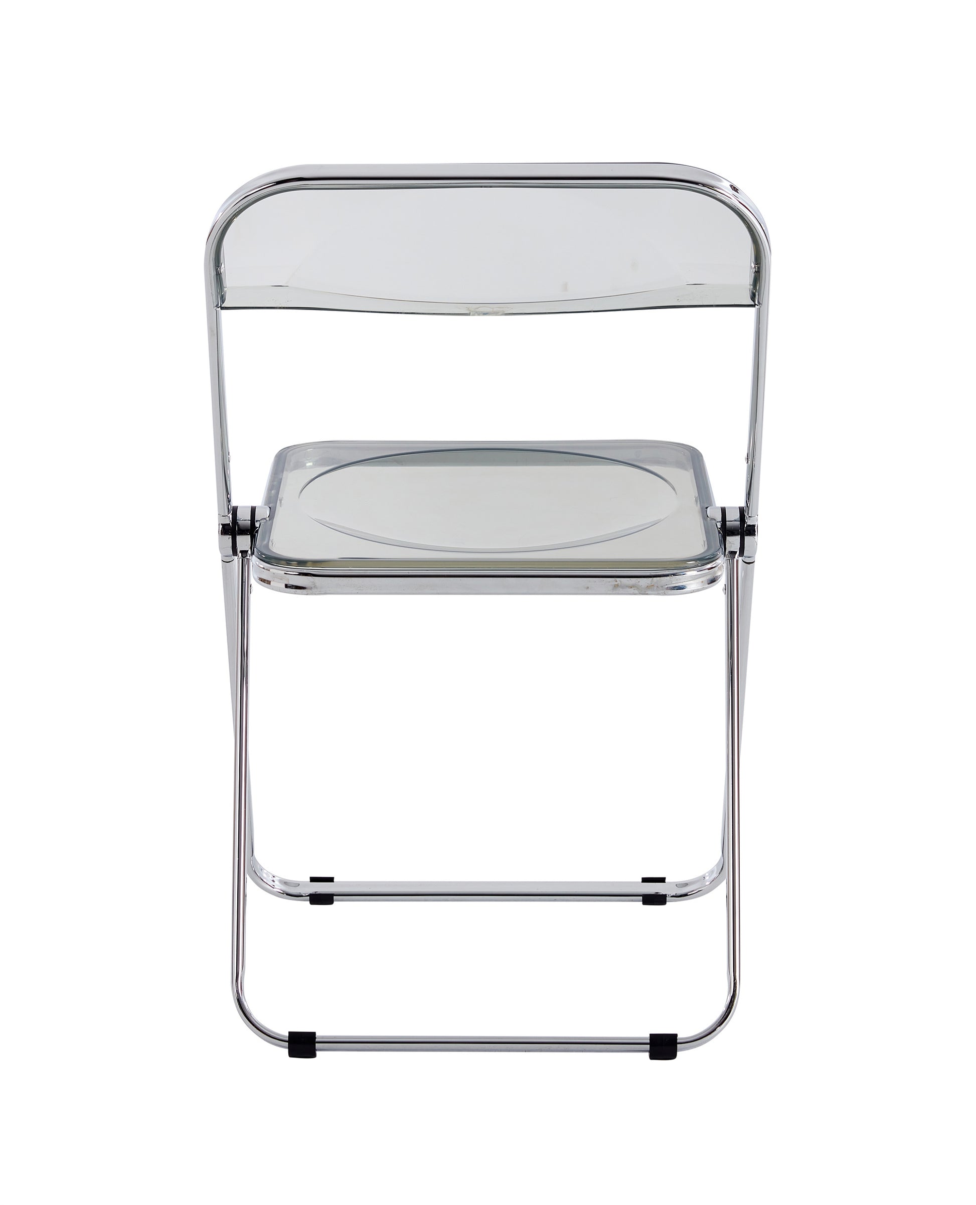 Gray Clear Transparent Folding Chair Chair Pc Plastic Living Room Seat Zdy Hui 4 Gray Steel