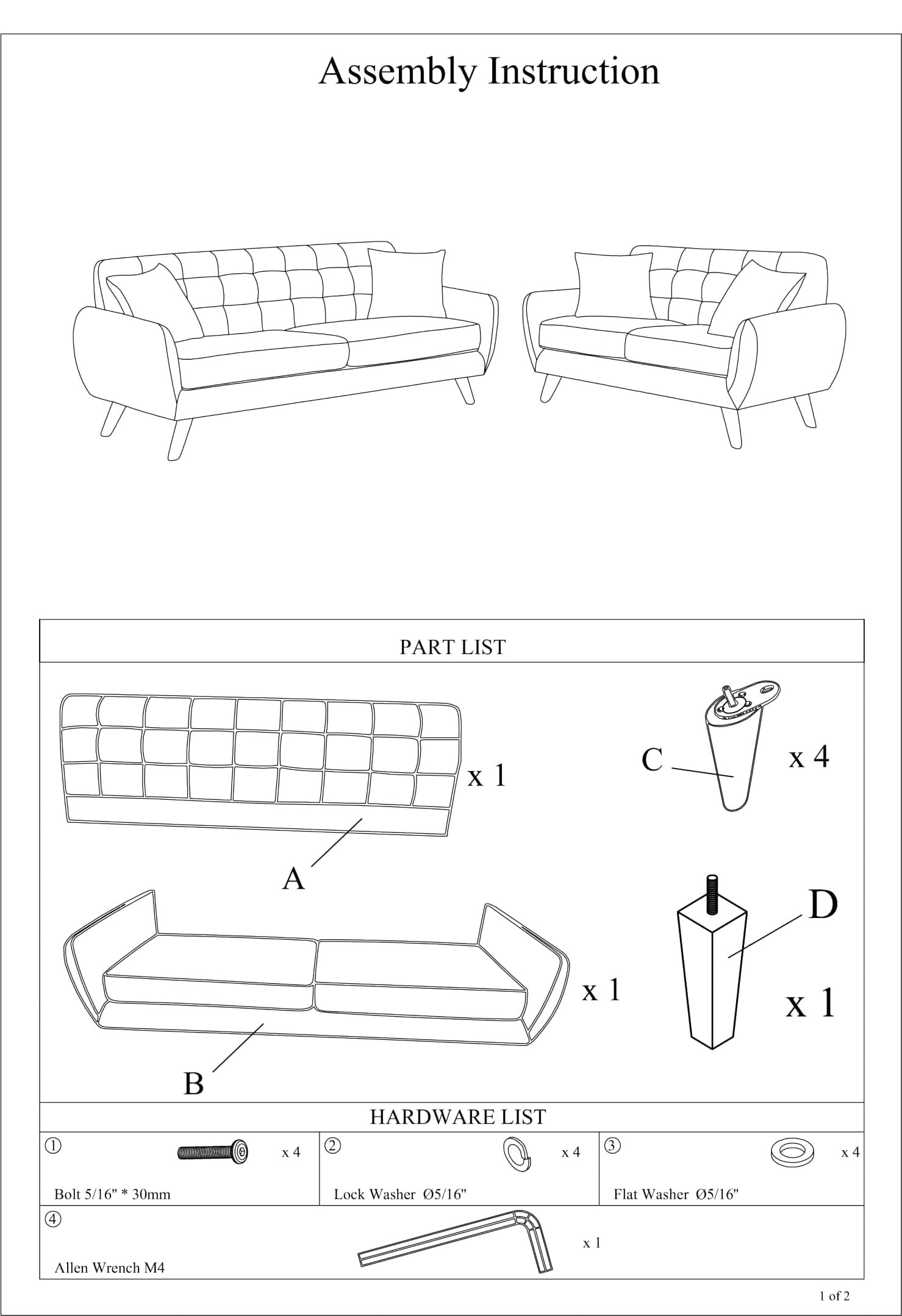 Laa Color Polyfiber Sofa And Loveseat 2Pc Sofa Set Living Room Furniture Plywood Tufted Couch Pillows Antique Green Primary Living Space Tufted Back Mid Century Modern,Modern Pine Flared Arms Plywood 4 Seat