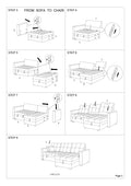 Blue Grey Convertible Sectional Pull Out Bed Sofa Chaise Reversible Storage Chaise Polyfiber Tufted Couch Lounge Blue Gray Primary Living Space Tufted Back Contemporary,Modern,Transitional L Shaped Pine Square Arms Plywood 3 Seat