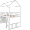 Twin Loft Bed With Two Drawers And Slide, House Bed With Slide, White Old Sku: Lp000130Aak Twin White Solid Wood