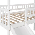 Twin Loft Bed With Two Drawers And Slide, House Bed With Slide, White Old Sku: Lp000130Aak Twin White Solid Wood