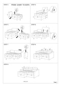 Blue Grey Convertible Sectional Pull Out Bed Sofa Chaise Reversible Storage Chaise Polyfiber Tufted Couch Lounge Blue Gray Primary Living Space Tufted Back Contemporary,Modern,Transitional L Shaped Pine Square Arms Plywood 3 Seat