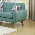 Laa Color Polyfiber Sofa And Loveseat 2Pc Sofa Set Living Room Furniture Plywood Tufted Couch Pillows Antique Green Primary Living Space Tufted Back Mid Century Modern,Modern Pine Flared Arms Plywood 4 Seat