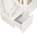 Full Over Full Bunk Bed With Shelves And 6 Storage Drawers, White Old Sku:Lp000046Aak White Solid Wood