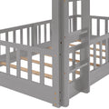 Twin Over Twin Bunk Bed With Slide And Ladder, Gray Old Sku:Lp000009Aae Gray Solid Wood