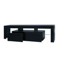 Modern Black Tv Stand, 20 Colors Led Tv Stand W Remote Control Lights Black 60 69 Inches Mdf