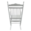 Balcony Porch Adult Rocking Chair White White Solid Wood