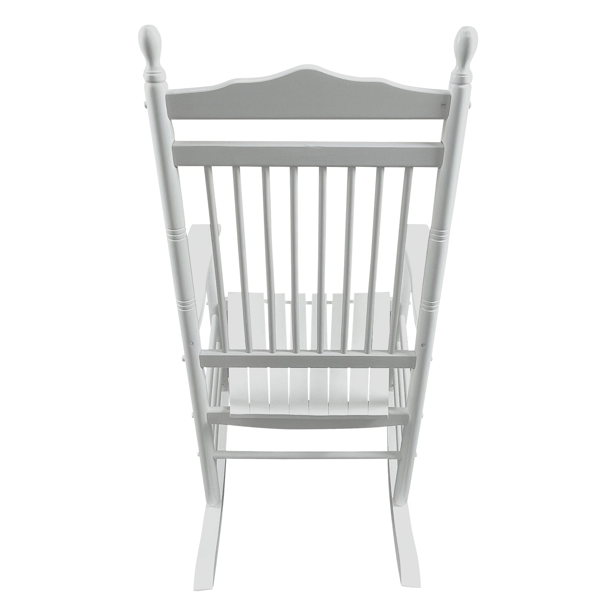 Balcony Porch Adult Rocking Chair White White Solid Wood