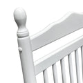 Balcony Porch Adult Rocking Chair White White Solid Wood