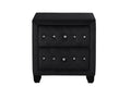 Modern Style Night Stand Made With Wood In Black Black 2 Drawers Bedside Cabinet Bedroom Contemporary,Modern Drawers Black Solid Wood Mdf Wood