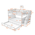 Stairway Full Over Full Bunk Bed With Twin Size Trundle, Storage And Guard Rail For Bedroom, Dorm Espresso Old Sku :Lp001210Aap Espresso Solid Wood