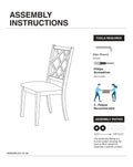 Antique White Solid Wood Set Of 2 Chairs Unique Design Back Kitchen Dining Room Breakfast Grey Cushion Seat Chair Fabric Geometric Antique White White Dining Room Contemporary,Modern,Transitional Side Chair Rubberwood Cross Back Solid Wood