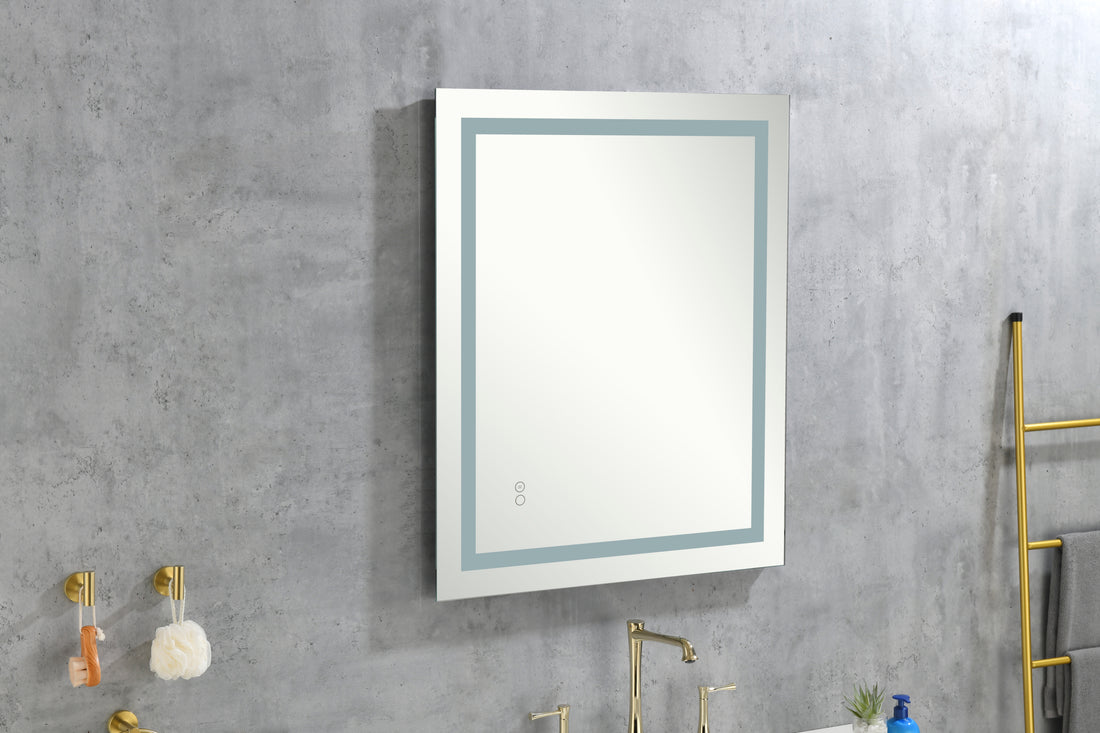 Led Mirror For Bathroom With Lights,Dimmable,Anti Fog,Lighted Bathroom Mirror With Smart Touch Button,Memory Function Horizontal Vertical White Aluminum