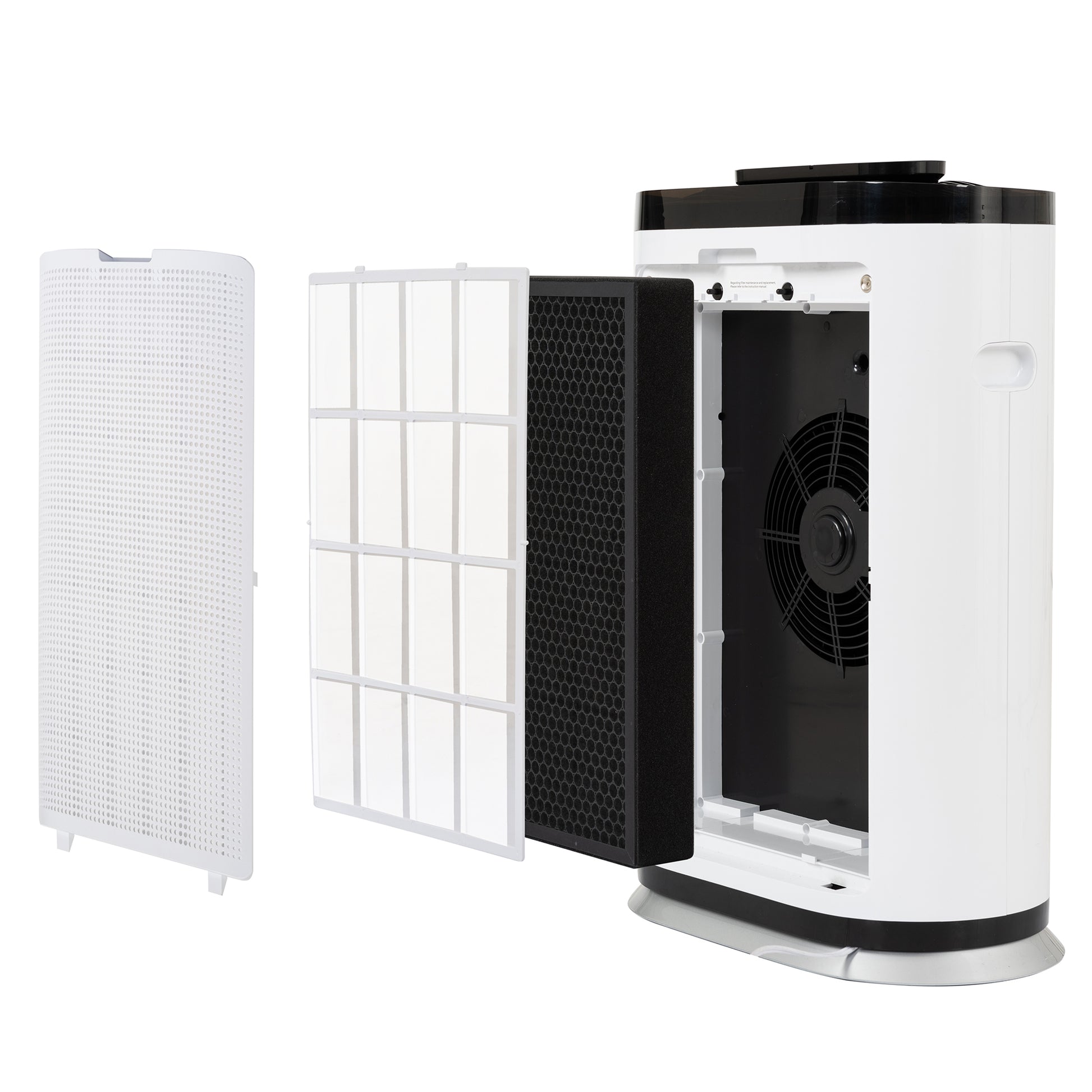 Filter Only, Used With Ex285857Aaa Large Room Air Purifier, H13 True Heap99.99% Airborne Particle Removal, Captures Allergens, Dust, Pet Dander, Odors. Black Polypropylene