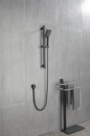 Eco Performance Handheld Shower With 28 Inch Slide Bar And 59 Inch Hose Matte Black Stainless Steel