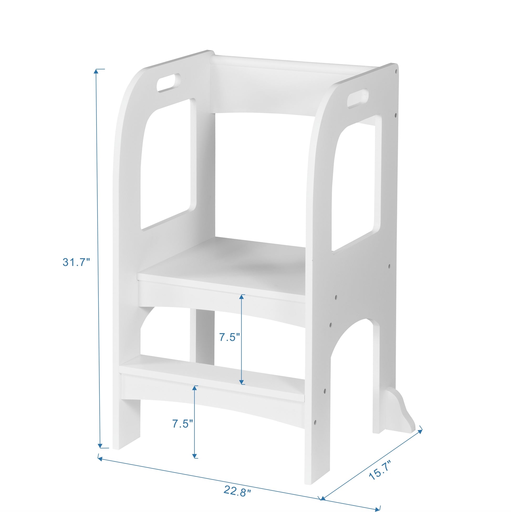 Child Standing Tower, Step Stools For Kids, Toddler Step Stool For Kitchen Counter,Gray Gray Mdf