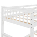 Twin Over Twin Bunk Bed With Ladders And Two Storage Drawers White Old Sku:Lt000265Aak White Solid Wood