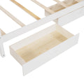 Twin Over Twin Bunk Bed With Ladders And Two Storage Drawers White Old Sku:Lt000265Aak White Solid Wood