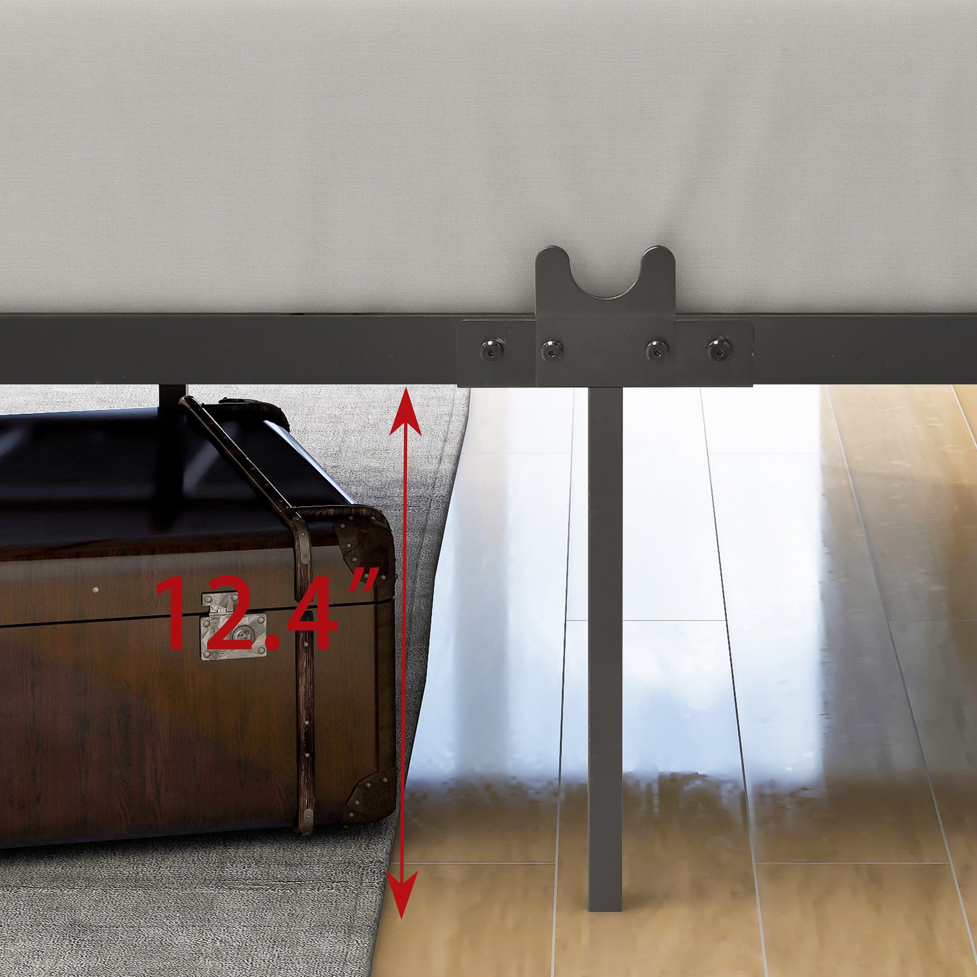 Metal Canopy Bed Frame, Platform Bed Frame With X Shaped Frame Full Black Black Metal