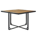 Patio All Weather Pe Wicker Dining Table Set With Wood Tabletop For 8, Black Rattan Beige Cushion 9 Piece Yes Complete Patio Set Black Water Resistant Frame Water Resistant Cushion Garden & Outdoor Casual Complete Patio Sets Foam Rattan