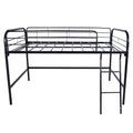 Metal Twin Loft Bedtwin Size High Loft Bed Black Box Spring Not Required Twin Black Metal Bedroom Bed Frame Metal