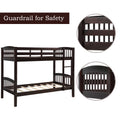 Twin Over Twin Bunk Bed With Ladder,Espresso Old Sku: Lp000066Aap Espresso Solid Wood