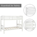 Twin Over Twin Bunk Bed With Ladder,White Old Sku: Lp000066Aak White Solid Wood