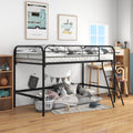 Metal Twin Loft Bedtwin Size High Loft Bed Black Box Spring Not Required Twin Black Metal Bedroom Bed Frame Metal