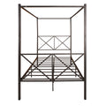 Metal Canopy Bed Frame, Platform Bed Frame With X Shaped Frame Full Black Black Metal