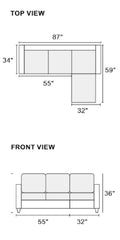 Living Room Corner Sectional Blue Grey Polyfiber Chaise Sofa Reversible Sectional Light Grey Blue Wood Primary Living Space Tufted Back Contemporary,Modern L Shaped Rolled Arms Solid Wood 4 Seat
