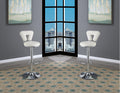 Adjustable Bar Stool Gas Lift Chair White Faux Leather Chrome Base Metal Frame Modern Stylish Set Of 2 Chairs White Dining Room Classic,Contemporary,Modern Bar Stools Metal