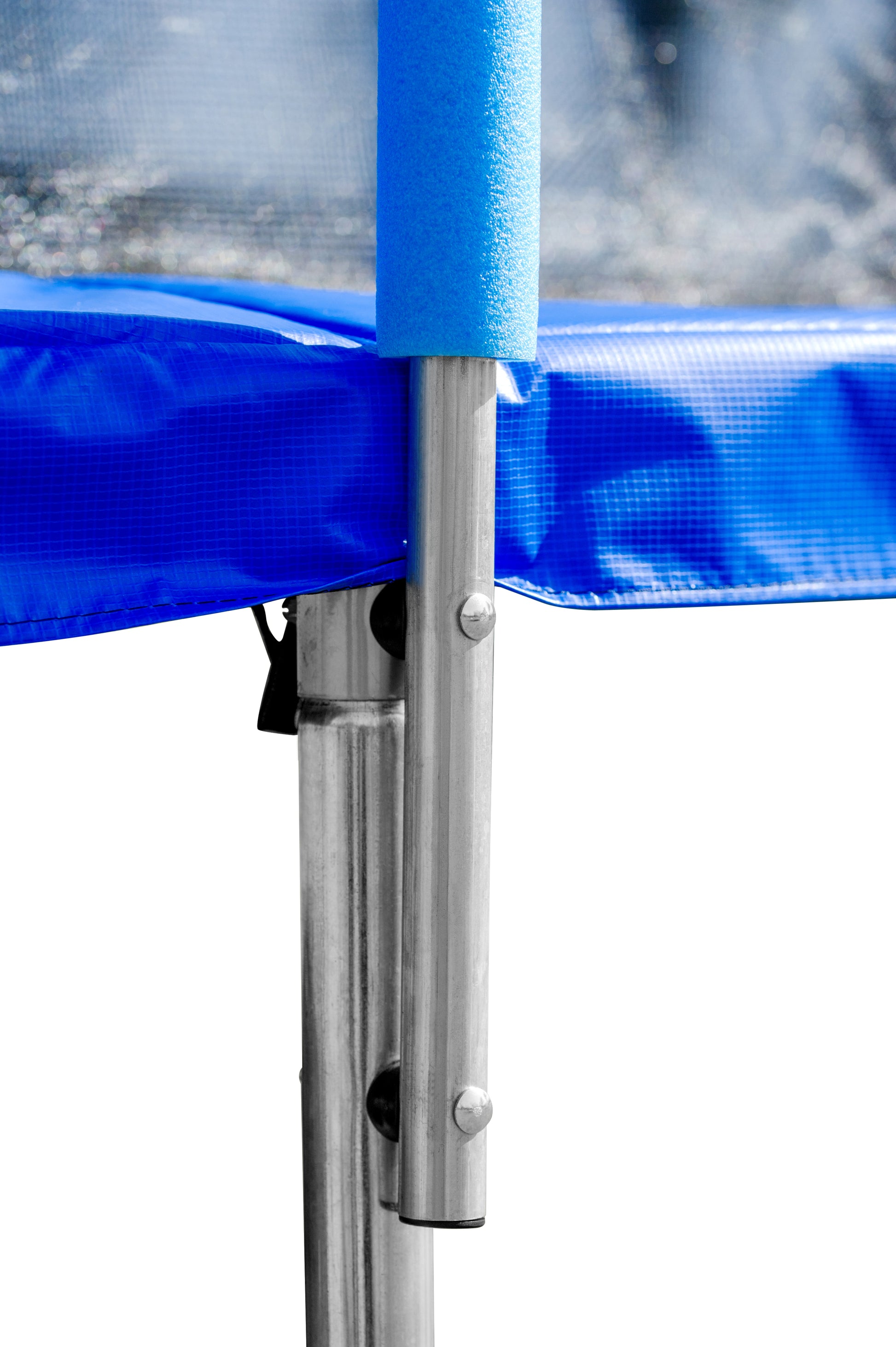 16Ft Trampoline With Balance Bar & Basketball Hoop&Ball, Astm Approved Reinforced Type Outdoor Trampoline With Enclosure Net Antique Blue Metal