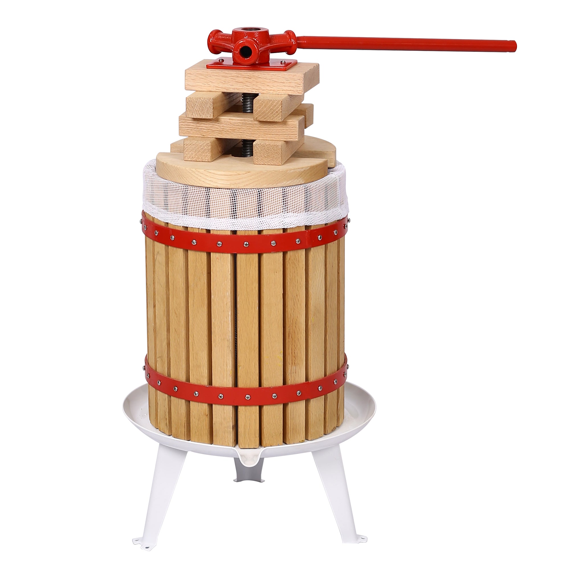 Fruit Wine Press 4.8Gallon 18L Oak Metal & Wood