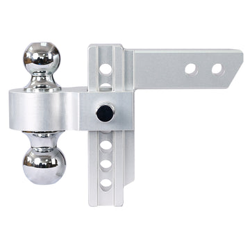 Alu Adjustable Trailer Drop Hitch,2Inch Receiver,6 Inch Adjustable Silver Aluminium