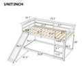 Twin Over Twin Bunk Bed With Convertible Slide And Ladderwhite Old Sku:Wf281725Aak White Pine