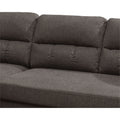 Tan Color Polyfiber Reversible Sectional Sofa Set Chaise Pillows Plush Cushion Couch Nailheads Tan Velvet Wood Primary Living Space Cushion Back Contemporary,Modern L Shaped Rolled Arms Fabric 4 Seat