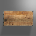 Coffee Table Black Metal Fitting Leg Kd Brown Solid Wood