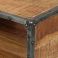 Coffee Table Black Metal Fitting Leg Kd Brown Solid Wood