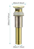 Brushed Gold 4 Inch 2 Handle Centerset Lead Free Bathroom Faucet, Swivel Spout With Copper Pop Up Drain And 2 Water Supply Lines Brushed Gold Stainless Steel