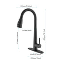 Black Kitchen Faucets With Pull Down Sprayer, Kitchen Sink Faucet With Pull Out Sprayer, Fingerprint Resistant, Single Hole Deck Mount, Single Handle Copper Kitchen Faucet, Matte Black Matte Black Stainless Steel