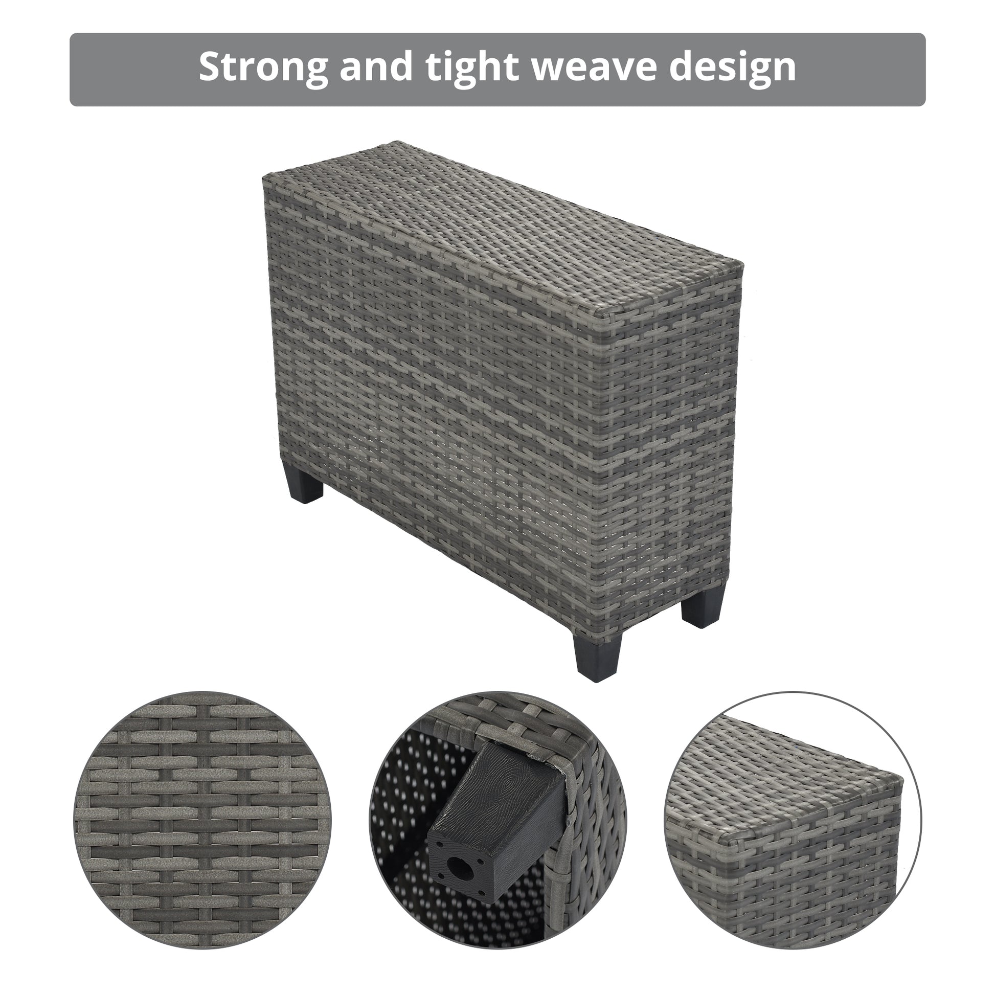 8 Pieces Outdoor Wicker Round Sofa Set, Half Moon Sectional Sets All Weather, Curved Sofa Set With Rectangular Coffee Table, Pe Rattan Water Resistant And Uv Protected, Movable Cushion, Beige Yes Complete Patio Set Beige Garden & Outdoor Wicker