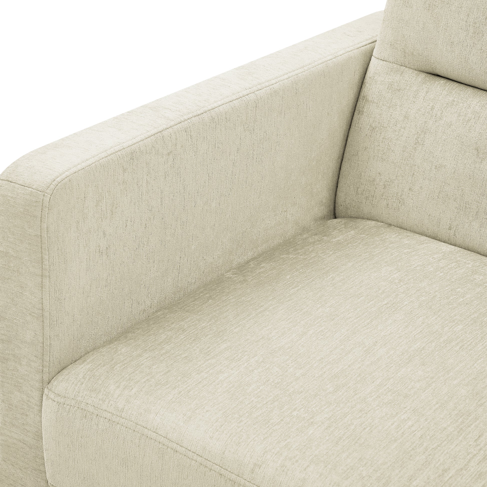 Loveseats Sofa Bed With Pull Out Bed,Adjsutable Back And Two Arm Pocket,Beige 54.5"X33"X31.5" Beige Velvet
