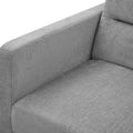 Loveseats Sofa Bed With Pull Out Bed, Adjsutable Back And Two Arm Pocket,Grey Grey Chenille