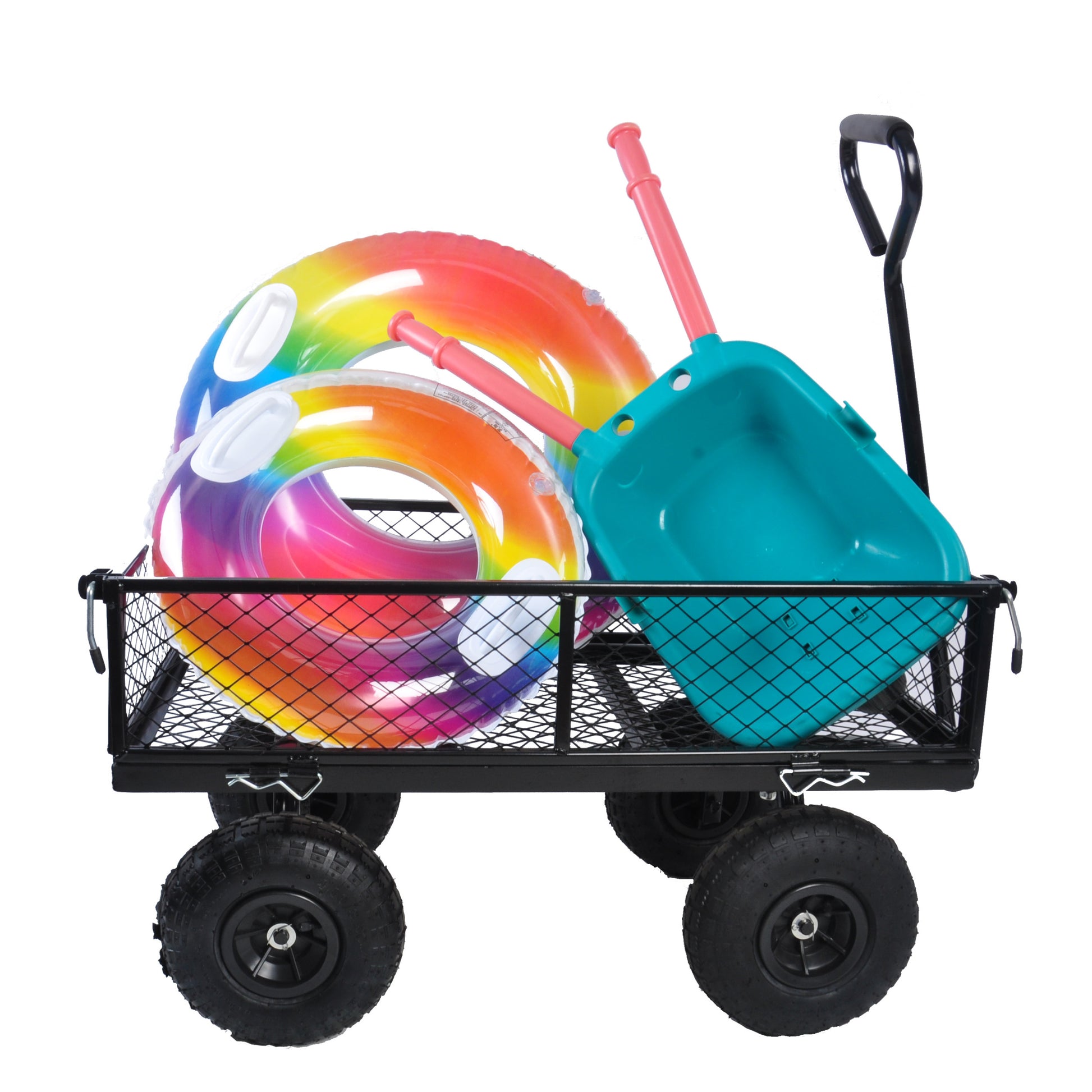 Wagon Cart Garden Cart Trucks Make It Easier To Transport Firewood Tc1840Bkg Black Metal