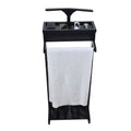 Black Portable Garment Rack,Clothes Valet Stand With Storage Organizer Black Mdf