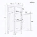 Bathroom Single Door Cabinet White Mdf