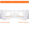 Twin Over Twin Full Bunk Bed With Twin Size Trundle White Old Sku :Lp000025Aak White Solid Wood