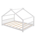 Full Size House Bed Wood Bed, White Old Sku:Wf282521Aak White Solid Wood