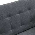 Sofa Bed Convertible Folding Dark Grey Lounge Couch Loveseat Sleeper Sofa Armrests Living Room Bedroom Apartment Reading Room Dark Gray Linen