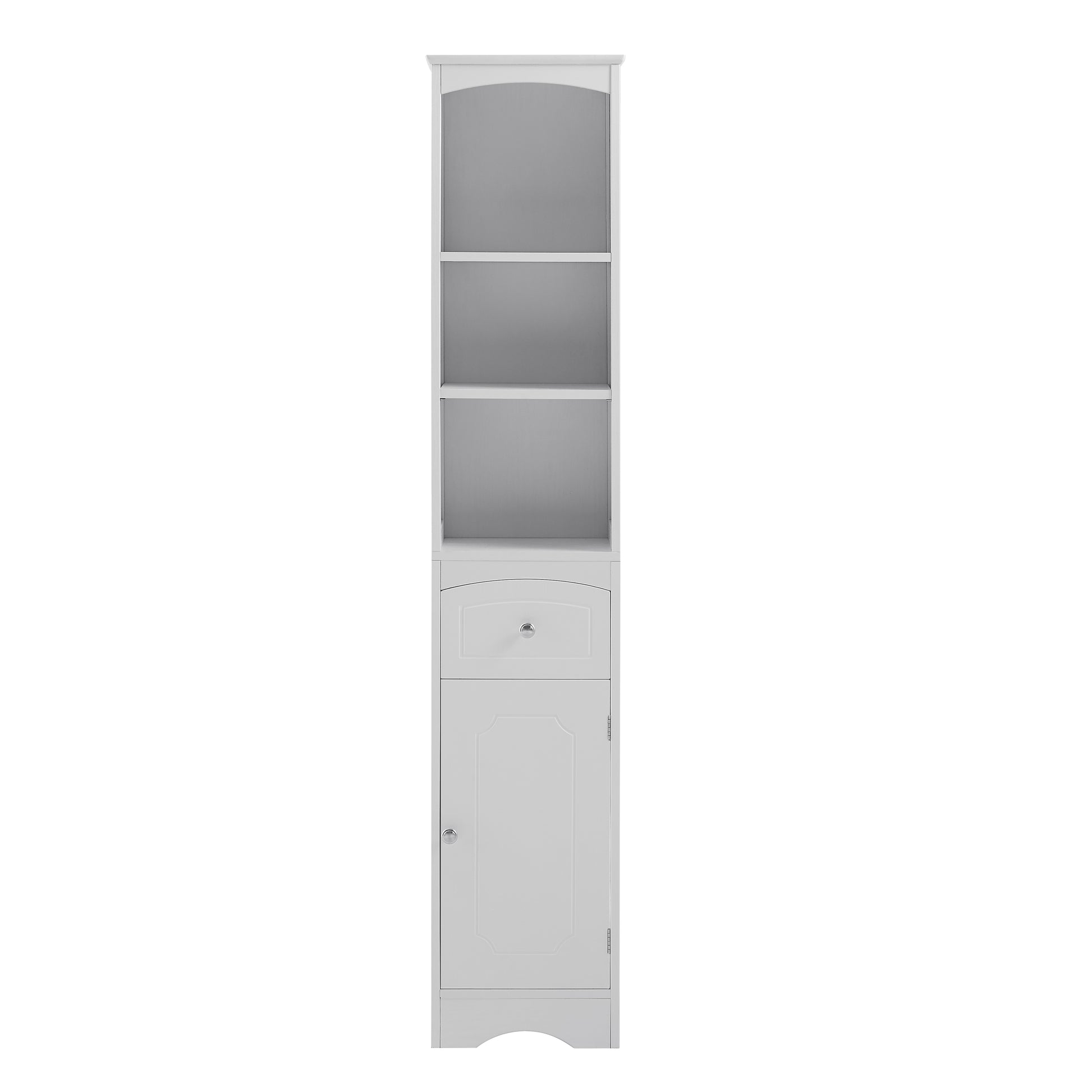 Tall Bathroom Cabinet, Freestanding Storage Cabinet With Drawer, Mdf Board, Adjustable Shelf, White White Mdf